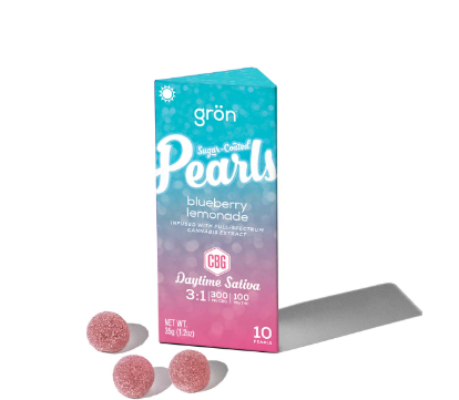 3:1 Blueberry Lemonade Pearls - Daytime Sativa (300mg CBG / 100mg THC) - Pearl Gummies