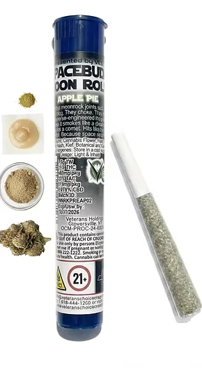 A pre-rolled joint tube, cannabis flower, kief, and concentrate for Cannabis Delivery Long Island.