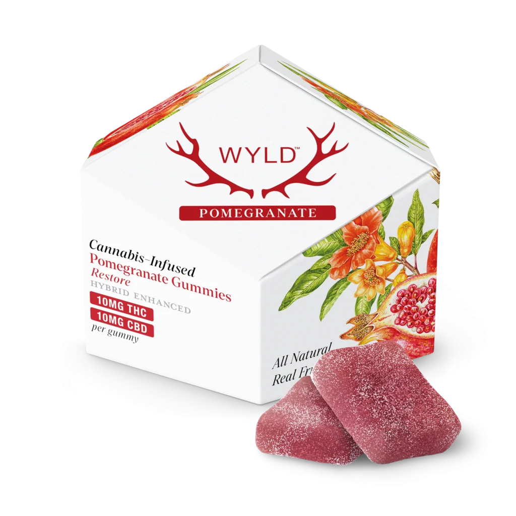 Wyld Pomegranate 1:1 THC:CBD Gummies 10-Pack