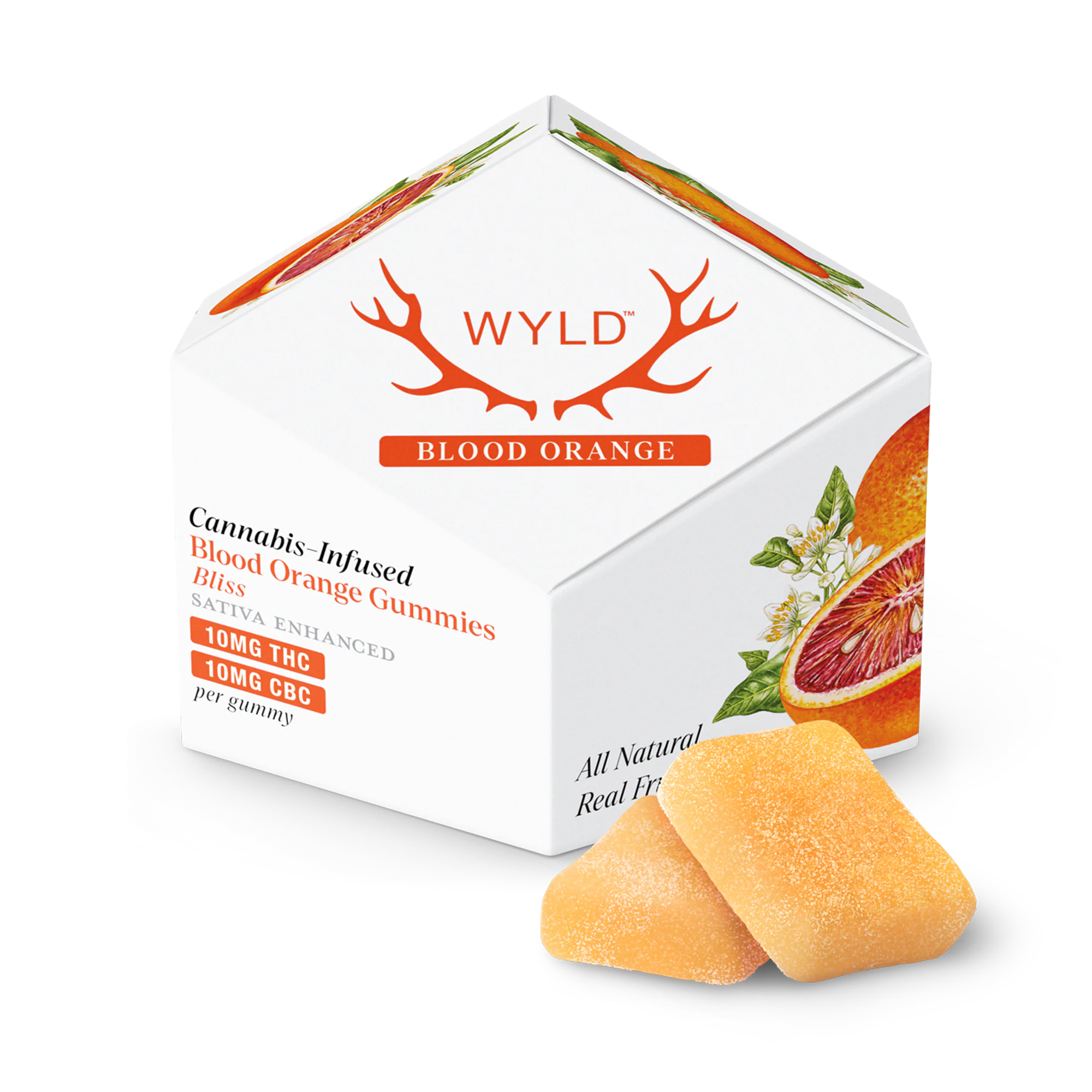 Wyld Blood Orange 1:1 THC:CBC Gummies 10-Pack