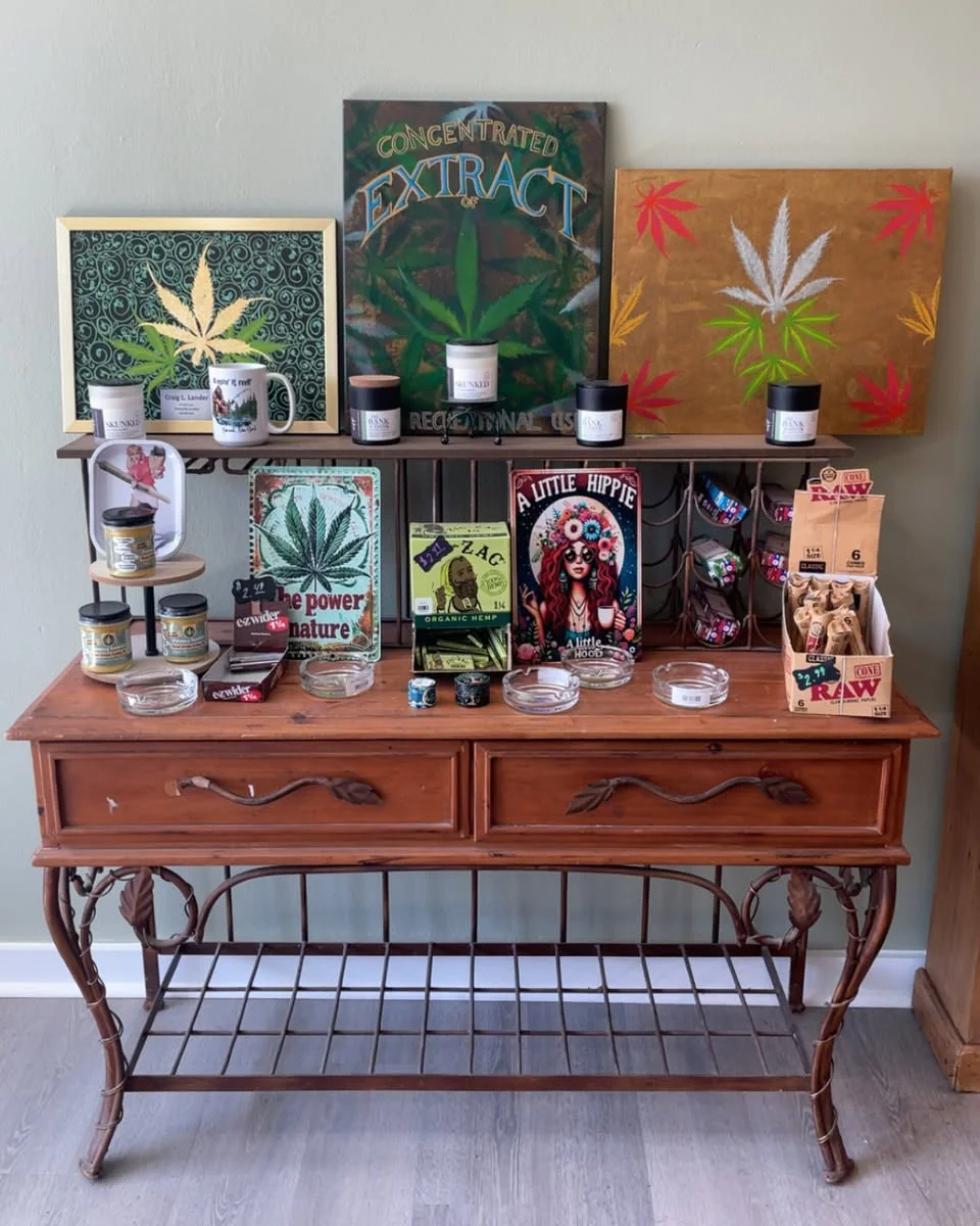 Knotweed Farm dispensary display table
