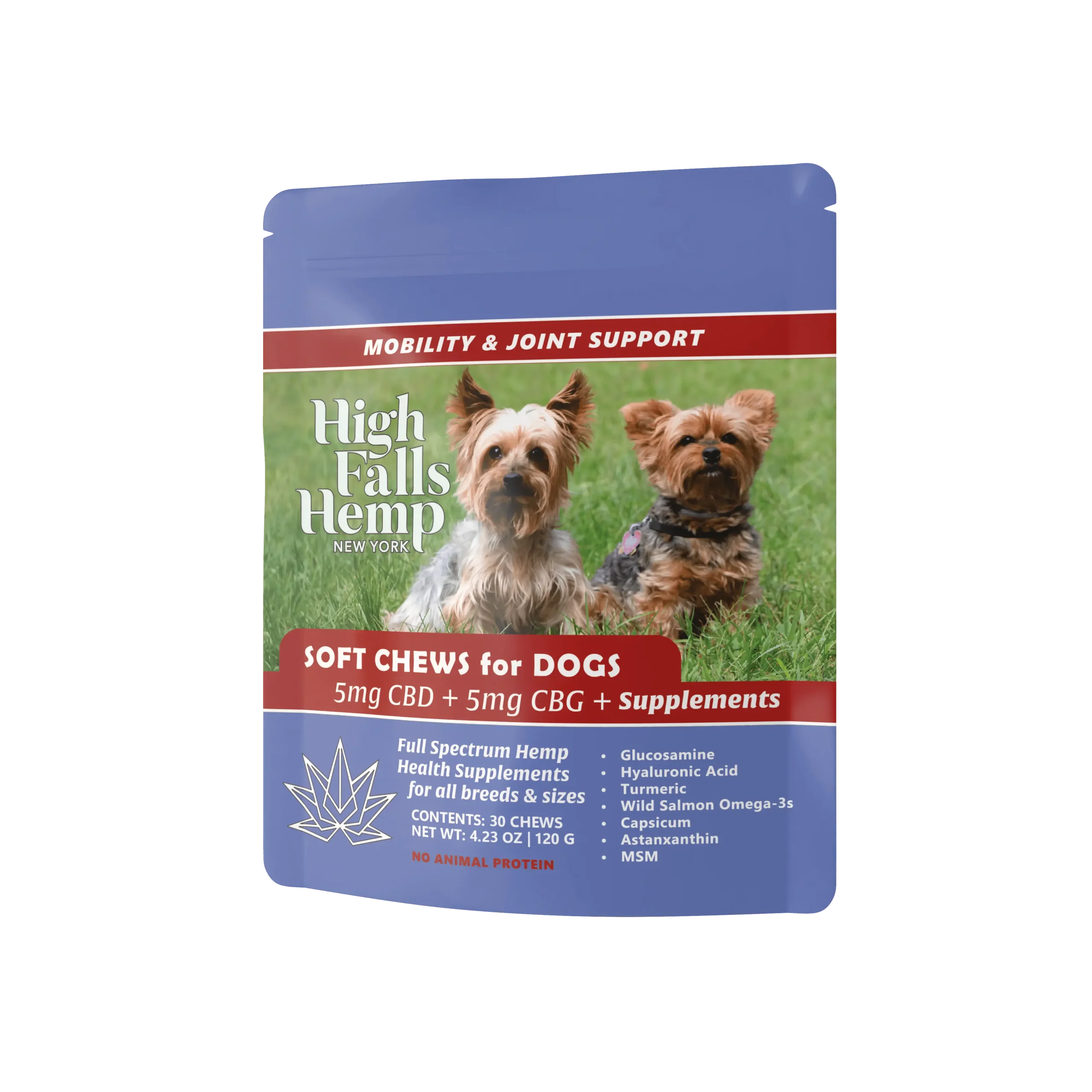 High Falls Hemp CBD and CBG soft chews for dogs
