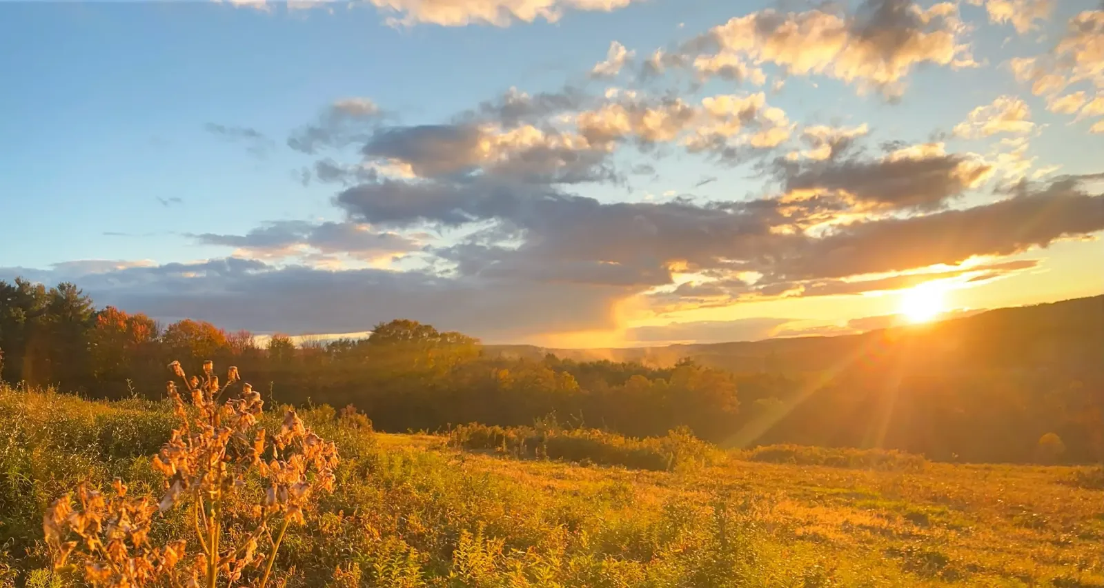 Sunset over the Hudson Valley Jane farm