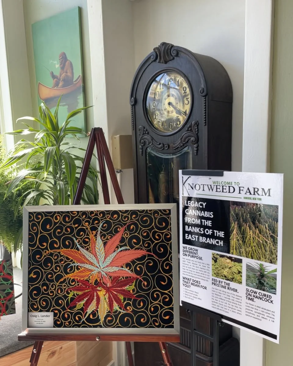 Knotweed Farm dispensary art display