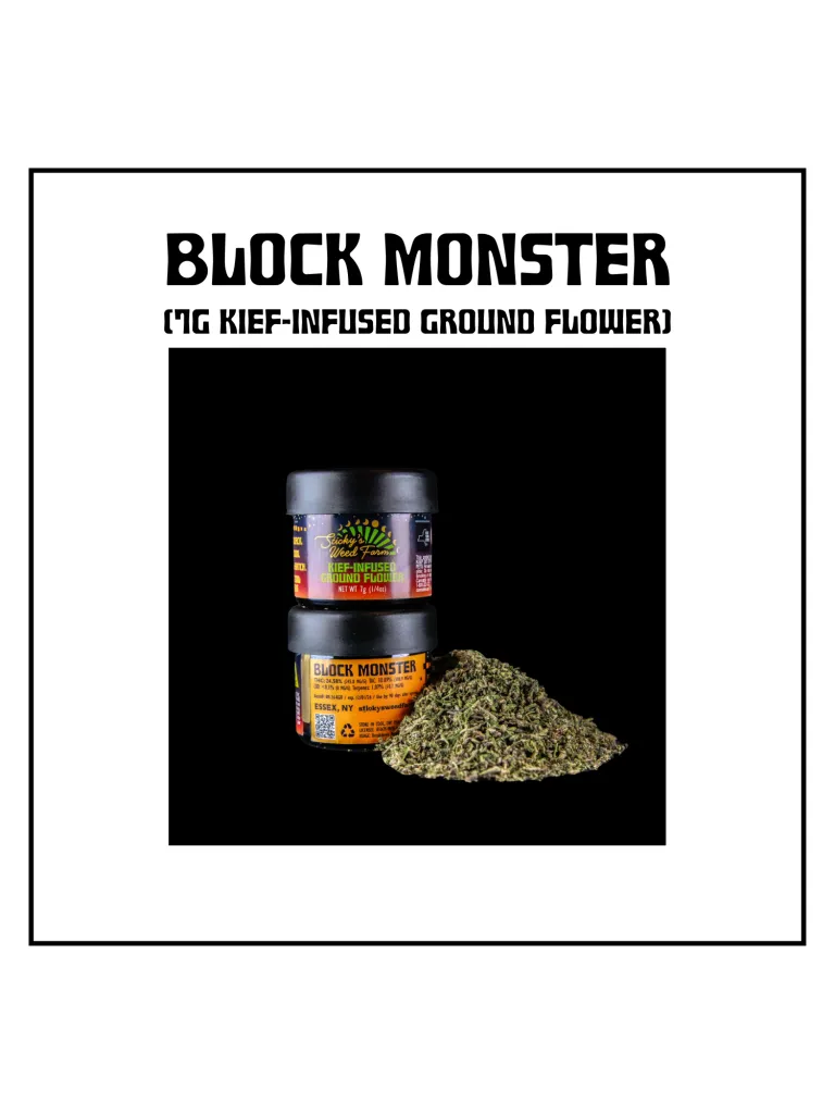 Block Monster 7g Kief-Infused Ground Flower